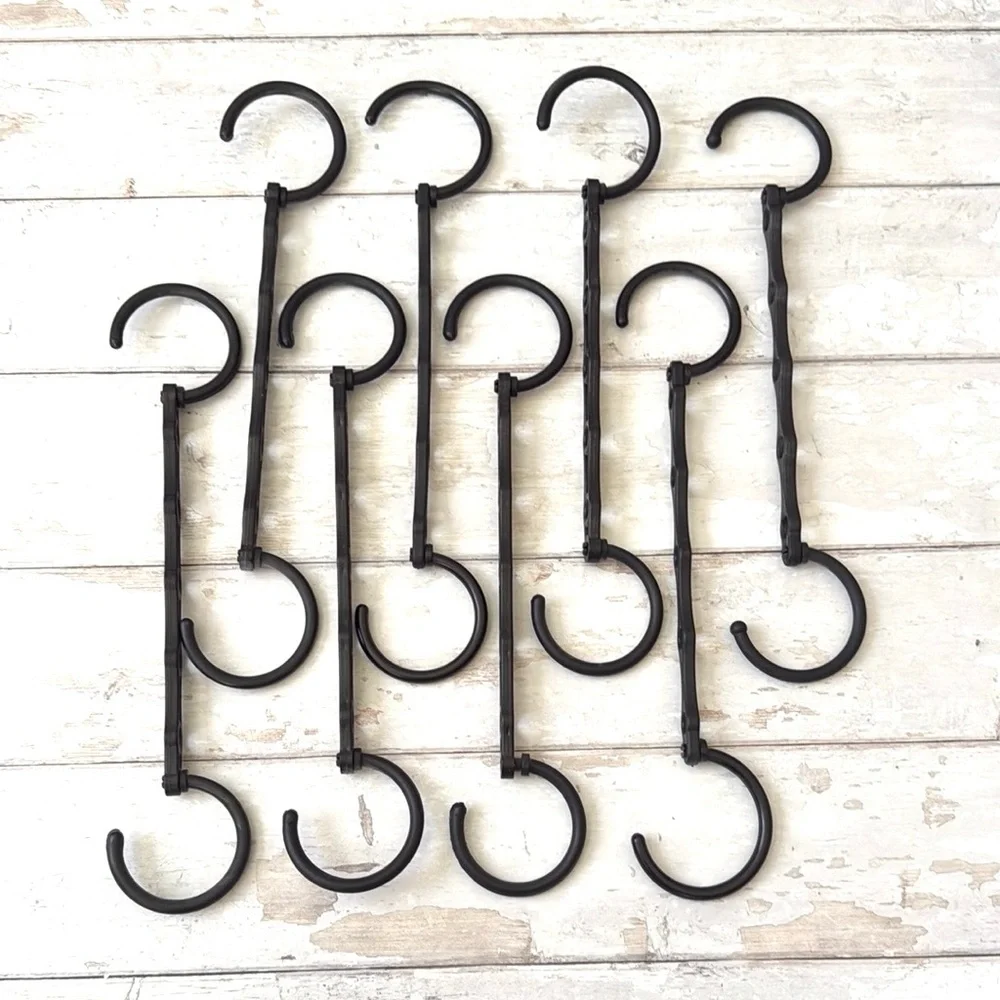 Space Saving Black Hangers for Home Closet Organization Storage 8 Pack